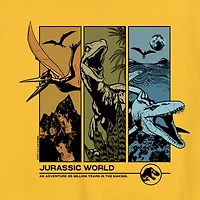 Dinosaur Adventure Little & Big Kid Boys Crew Neck Short Sleeve Regular Fit Jurassic World Graphic T-Shirt