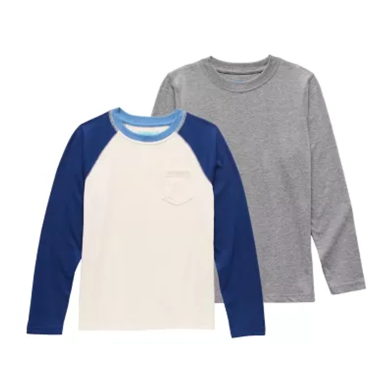 Thereabouts Little & Big Kid Boys Crew Neck Long Sleeve 2-pc. T-Shirt