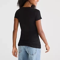 AEROPOSTALE Womens Juniors Round Neck Short Sleeve Regular Fit Graphic T-Shirt