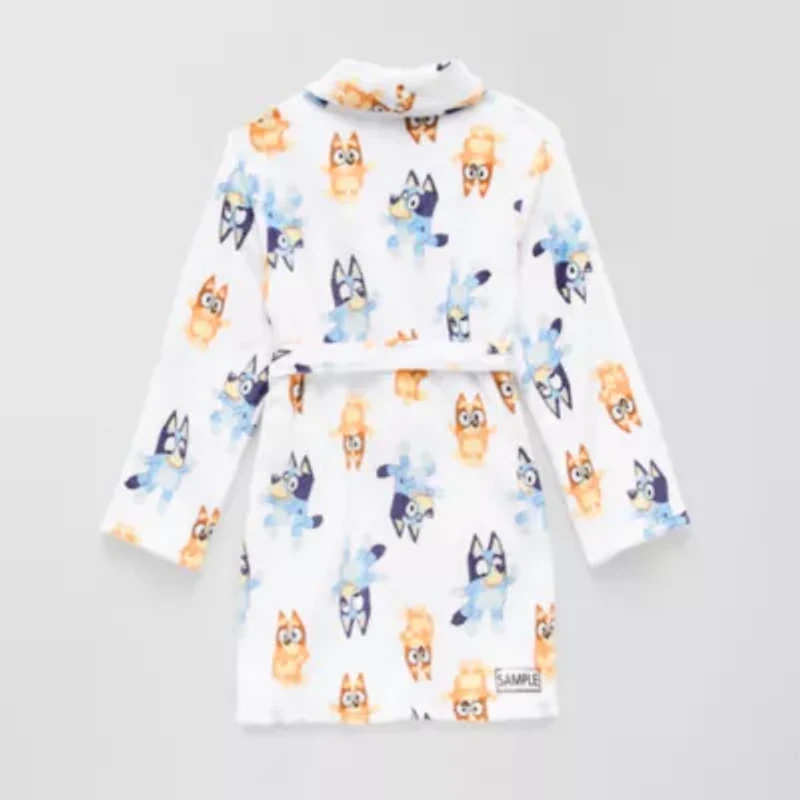 Girls Plush Long Sleeve Knee Length Bluey Robe