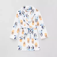 Girls Plush Long Sleeve Knee Length Bluey Robe