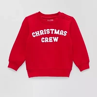 Okie Dokie Baby Unisex Round Neck Fleece Long Sleeve Sweatshirt