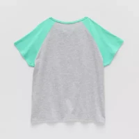 Little & Big Kid Girls Split Crew Neck Short Sleeve Regular Fit Squishmallows Graphic T-Shirt