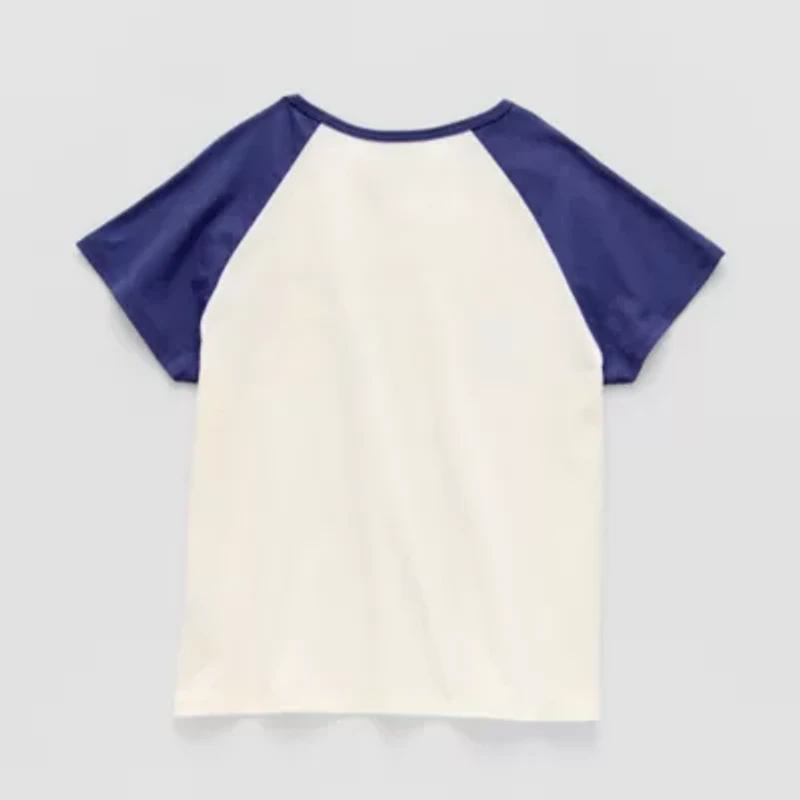 Little & Big Kid Girls Split Crew Neck Short Sleeve Regular Fit Bluey Graphic T-Shirt