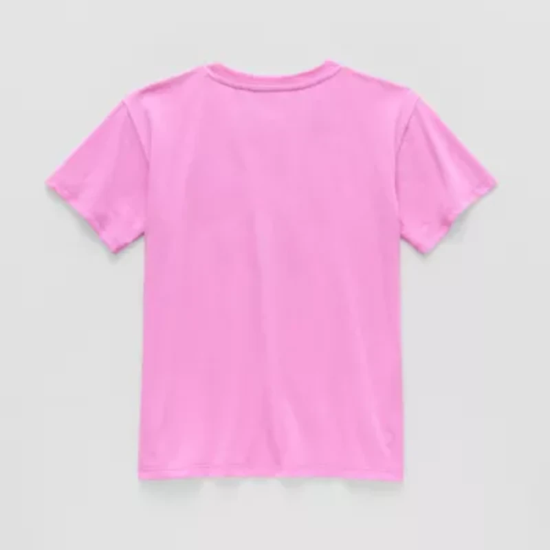 Little & Big Kid Girls Round Neck Short Sleeve Oversized Peanuts Graphic T-Shirt