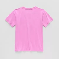 Little & Big Kid Girls Round Neck Short Sleeve Oversized Peanuts Graphic T-Shirt