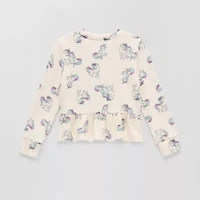 Thereabouts Little Girls Round Neck Long Sleeve Sweatshirt