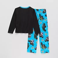 Big Kid Boys Monster Jam Crew Neck Long Sleeve 2-pc. Pajama Sets