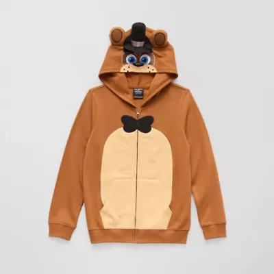 Little & Big Kid Boys Long Sleeve Five Nights at Freddys Fleece Zipper Hoodie