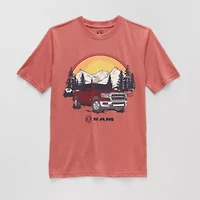 Hollywood Dodge Ram Big Kid Boys Crew Neck Short Sleeve Regular Fit Graphic T-Shirt