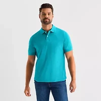 St. John's Bay Premium Stretch Mens Slim Fit Short Sleeve Polo Shirt
