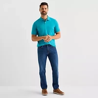 St. John's Bay Premium Stretch Mens Slim Fit Short Sleeve Polo Shirt