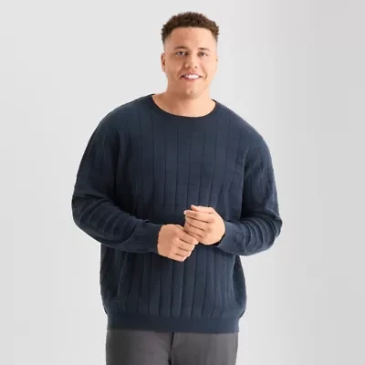 Stylus Big and Tall Mens Crew Neck Long Sleeve Pullover Sweater