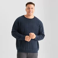Stylus Big and Tall Mens Crew Neck Long Sleeve Pullover Sweater