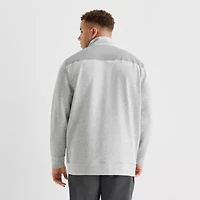 Stylus Mens High Neck Long Sleeve Big and Tall Quarter-Zip Pullover