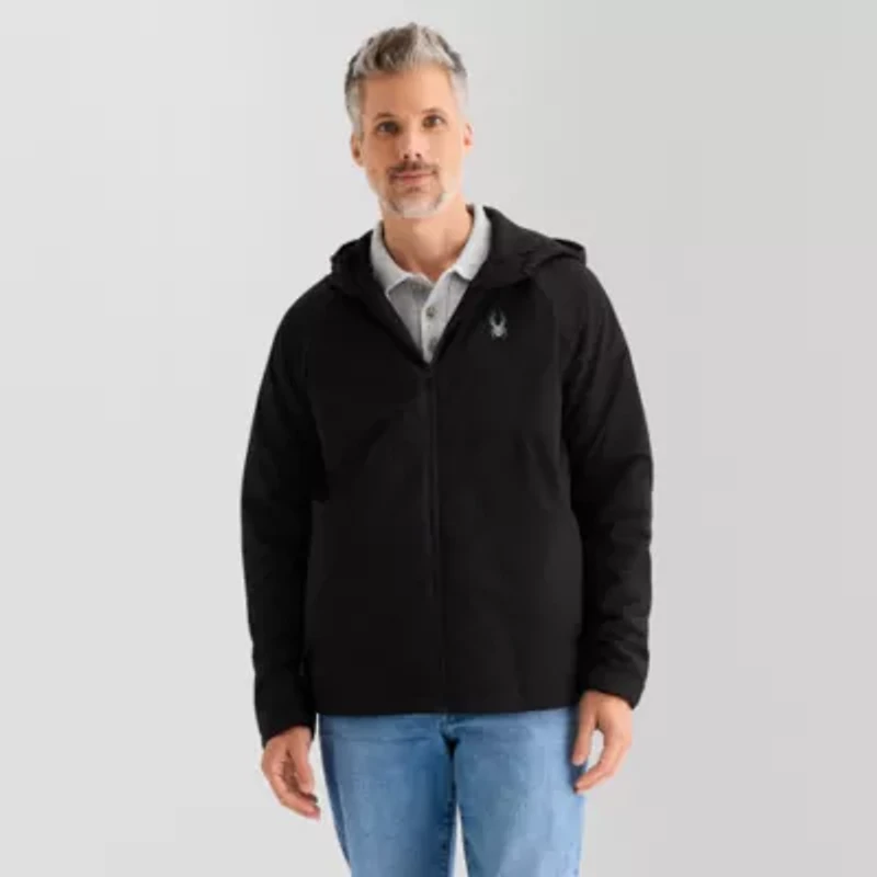 Spyder Mens Hooded Midweight Utility Jacket
