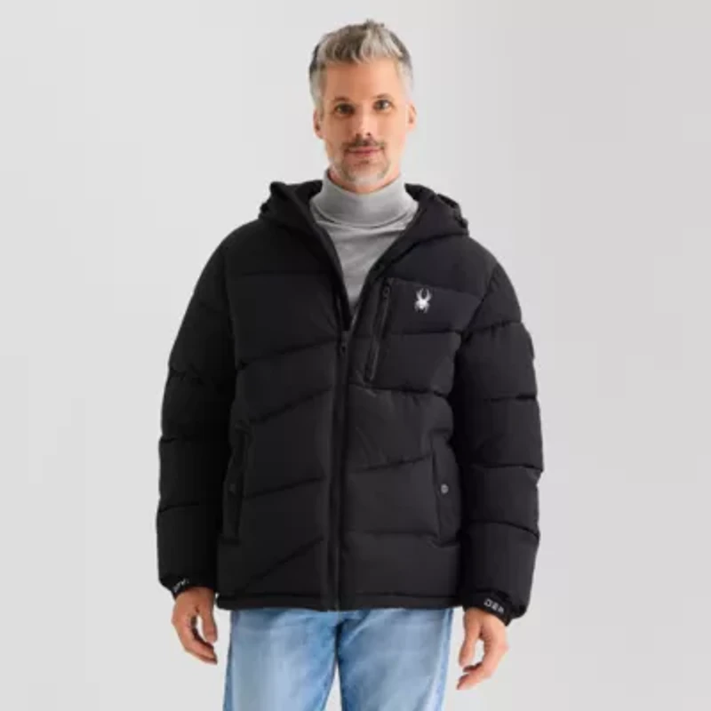 Spyder Mens Hooded Heavyweight Puffer Jacket
