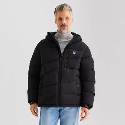 Spyder Mens Hooded Heavyweight Puffer Jacket