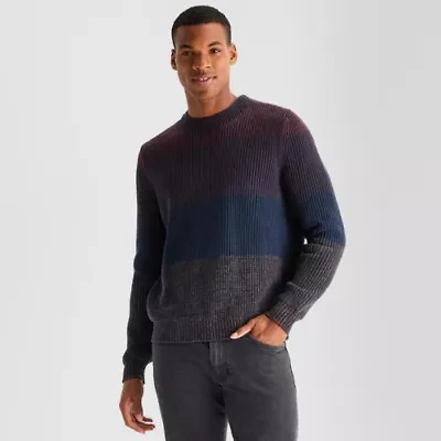 mutual weave Mens Crew Neck Long Sleeve Pullover Sweater