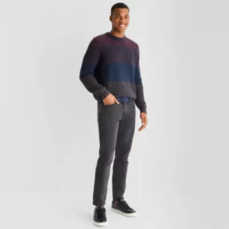 mutual weave Mens Crew Neck Long Sleeve Pullover Sweater