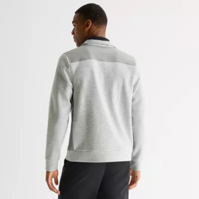 Stylus Mens High Neck Long Sleeve Quarter-Zip Pullover