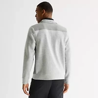 Stylus Mens High Neck Long Sleeve Quarter-Zip Pullover