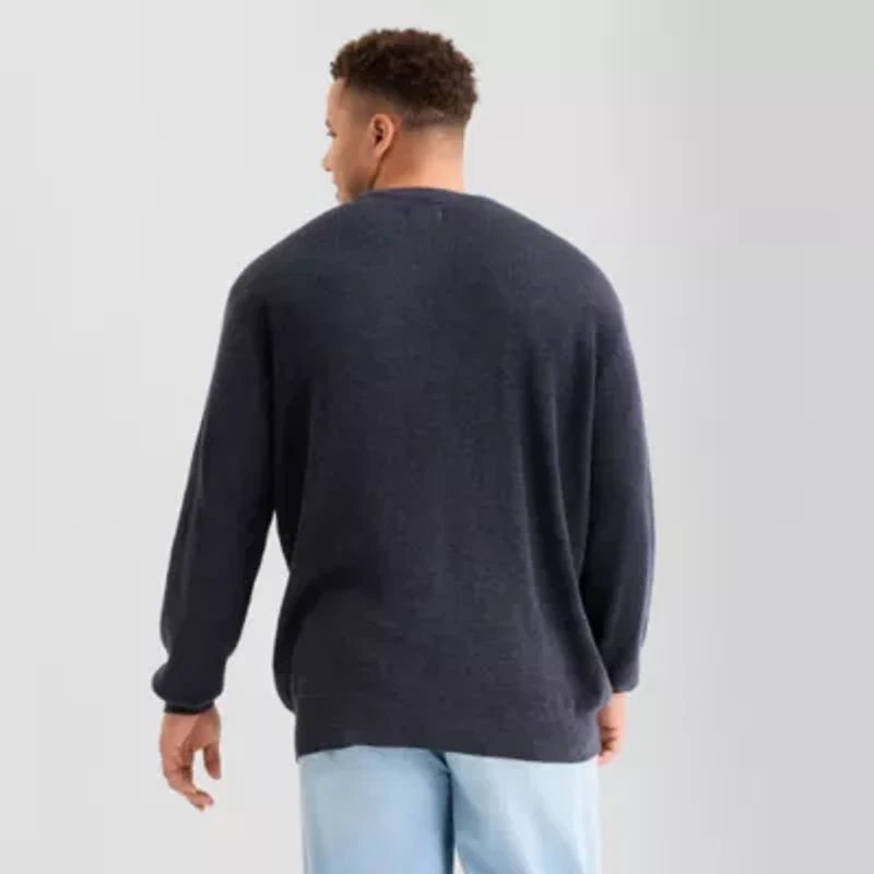 Arizona Big and Tall Mens Crew Neck Long Sleeve Pullover Sweater