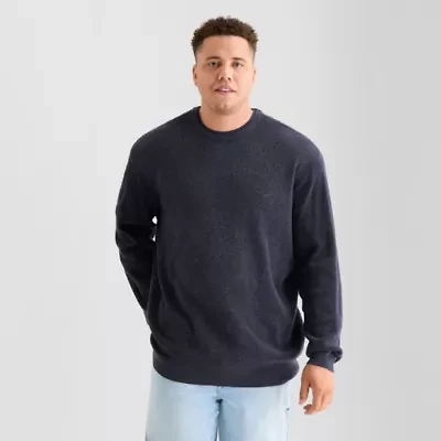 Arizona Big and Tall Mens Crew Neck Long Sleeve Pullover Sweater