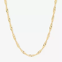 Silver Reflections 24K Gold Over Brass 18-24" Chain Necklace