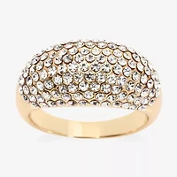 Sparkle Allure Womens Crystal 14K Gold Over Brass Hypoallergenic Cocktail Ring