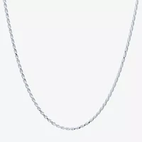 Silver Treasures Made in Italy Sterling Silver 16-24" Rope Chain Necklace