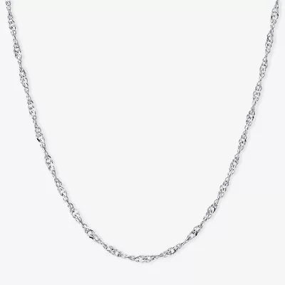 Silver Treasures Made Italy Sterling 16-30" Twist Chain Necklace