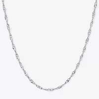 Silver Treasures Made Italy Sterling 16-30" Twist Chain Necklace