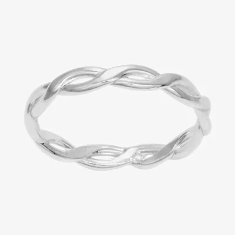 Itsy Bitsy Womens Sterling Silver Delicate Band