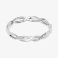 Itsy Bitsy Womens Sterling Silver Delicate Band