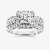 Diamond Blossom 1/2 CT.T.W. Natural 10K White Gold Ring