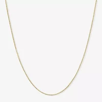 Womens 14K Gold 16 Inch Box Chain Necklace