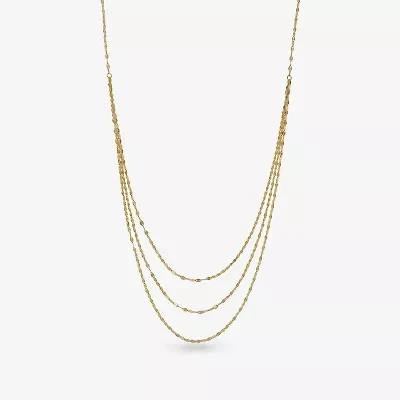 Gold Addiction Womens 14K Gold 17 Inch Link Necklace
