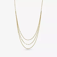 Gold Addiction Womens 14K Gold 17 Inch Link Necklace