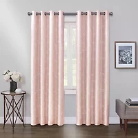 Max Blackout Mystique Grommet Top Embroidered 100% Single Curtain Panel
