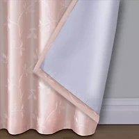 Max Blackout Mystique Grommet Top Embroidered 100% Single Curtain Panel