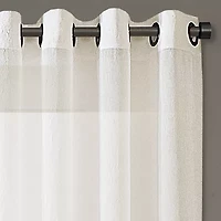 Regal Home Crushed Voile Solid Grommet Top Sheer Single Curtain Panel