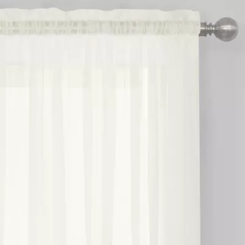 Regal Home Solid Voile Rod Pocket Sheer Single Curtain Panel