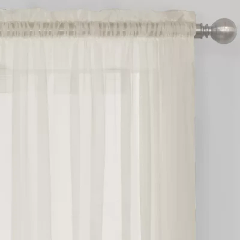 Regal Home Solid Voile Rod Pocket Sheer Single Curtain Panel