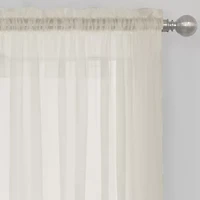Regal Home Solid Voile Rod Pocket Sheer Single Curtain Panel