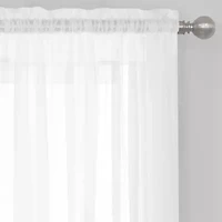 Regal Home Solid Voile Rod Pocket Sheer Single Curtain Panel