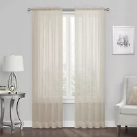 Regal Home Solid Voile Rod Pocket Sheer Single Curtain Panel