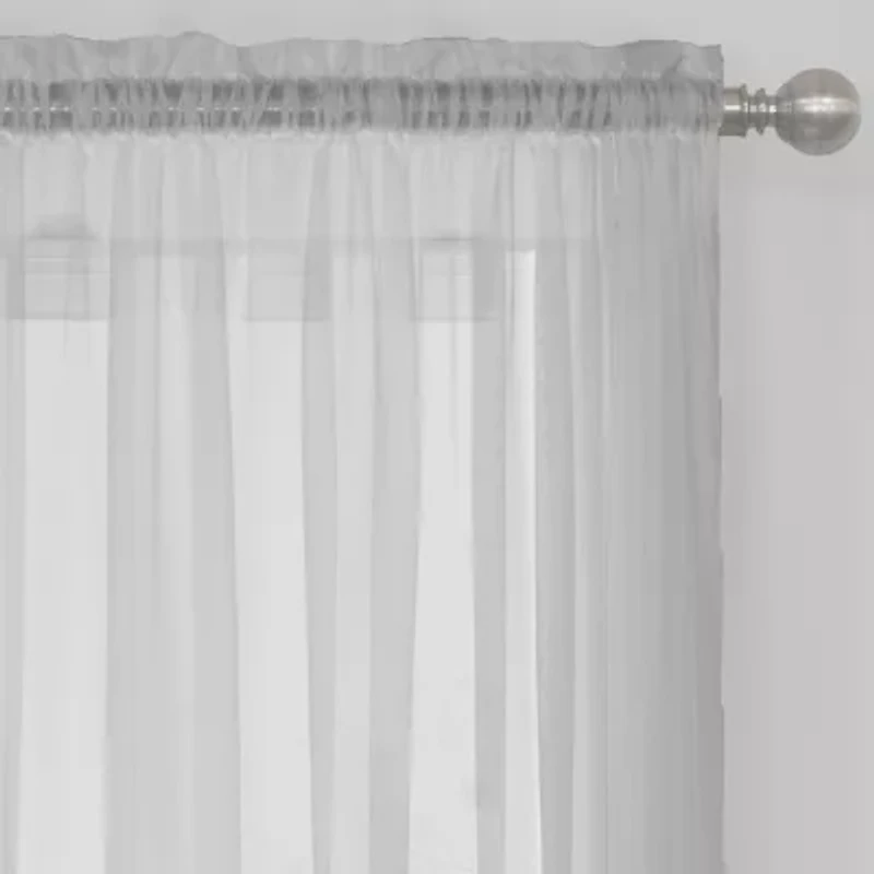Regal Home Solid Voile Rod Pocket Sheer Single Curtain Panel