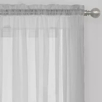 Regal Home Solid Voile Rod Pocket Sheer Single Curtain Panel