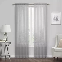 Regal Home Solid Voile Rod Pocket Sheer Single Curtain Panel